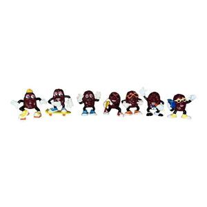 Hardees Vintage Lot of 7 California Raisins Figures Plastic 1989 Surfer EUC